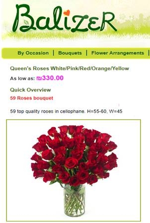 BaLiZer - 59 Roses for 90 USD